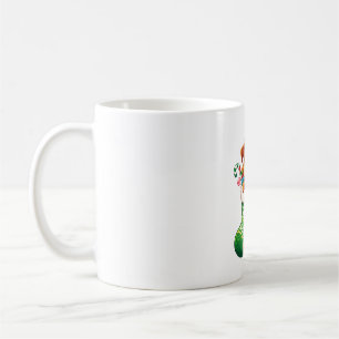 Gemütlicher Welpe im Weihnachtsstrumpf Kaffeetasse