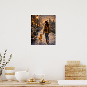Gemütlicher Winterabendspaziergang mit meiner best Poster