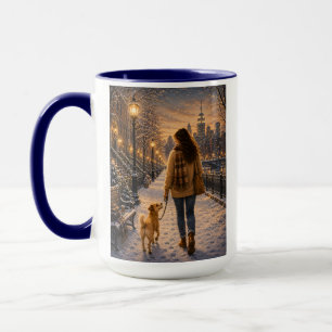 Gemütlicher Winterabendspaziergang mit meiner best Tasse