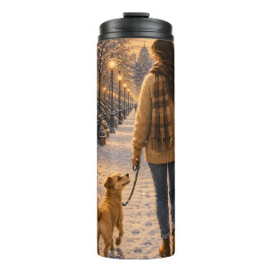 Gemütlicher Winterabendspaziergang mit meiner best Thermosbecher