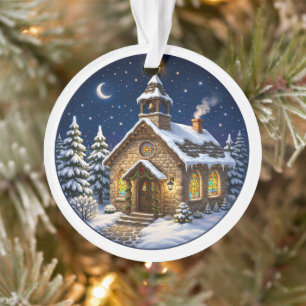 Gemütlicher Winterkirche Weihnachtsbaumschmuck Ornament