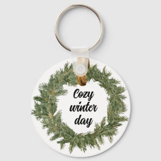 Gemütlicher Wintertag Schlüsselanhänger