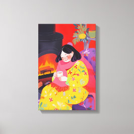 Gemütlicher Wintervormittag Leinwanddruck