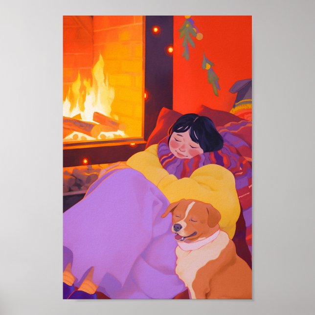 Gemütlicher Wintervormittag Poster (Vorne)