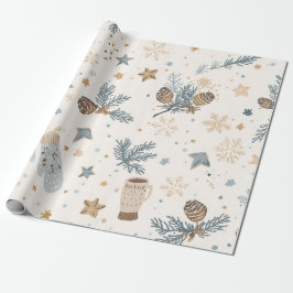Gemütlicher Winterzauber | Elegantes minimalistisc Geschenkpapier