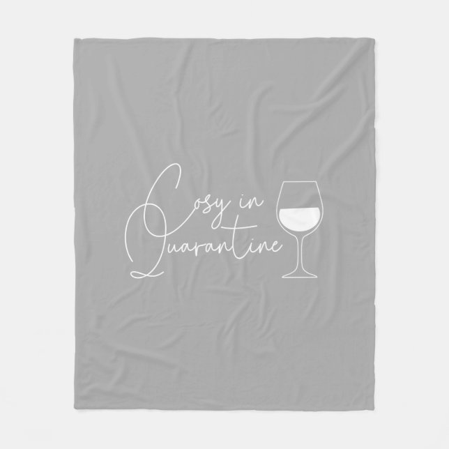 Gemütliches Ambiente im Quarantine Wine Gray Fleecedecke (Vorderseite)