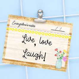 Gemütliches Bauernhaus, Lampen und Blume 4 Zoll x  Post-it Klebezettel