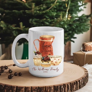 Gemütliches Bauernhaus-Rustic-Wasserfarben-Weihnac Kaffeetasse