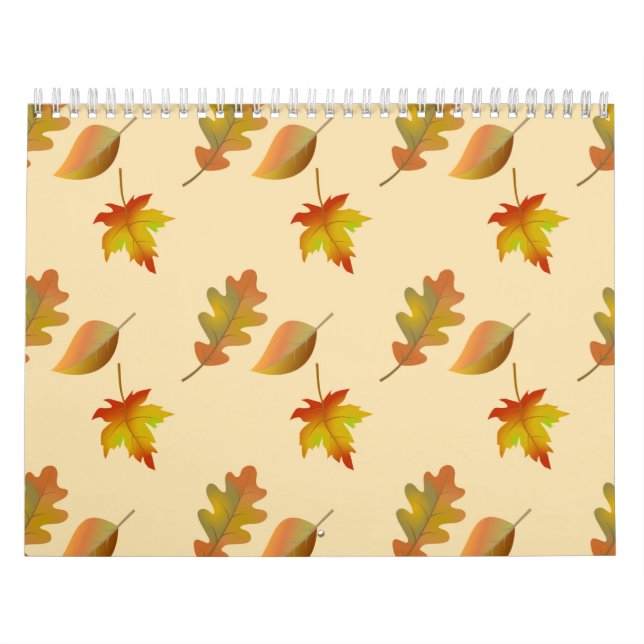 Gemütliches Blätter aus Herbstapel Blätter aus Eic Kalender (Titelbild)