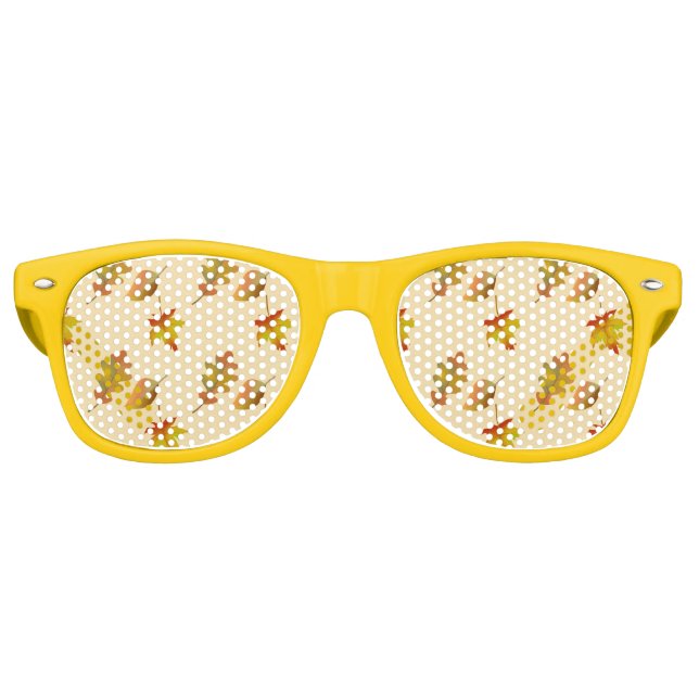 Gemütliches Blätter aus Herbstapel Blätter aus Eic Partybrille (Vorderseite)