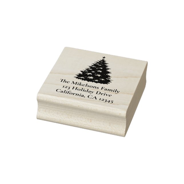Gemütliches Blau Rustikale Weihnachten Gummistempel (Stempel)
