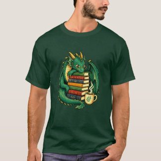Gemütliches Buch-Drache-Leser-T-Shirt | Fantasy-Ge T-Shirt