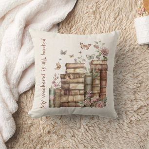 Gemütliches Buch-Lover-Dekor mit Büchern, Schmette Kissen