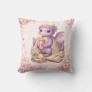 Gemütliches Bücher-Mama-Drache-Coffee-Throw-Kissen Kissen