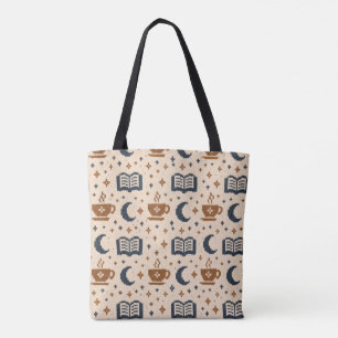 Gemütliches Buchliebhaber-Jacquard-Strickmuster Pe Tasche