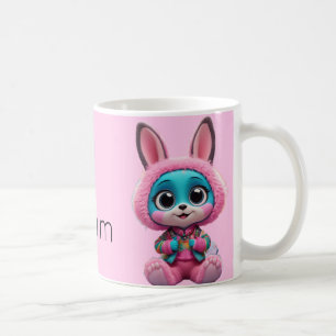 Gemütliches Bunny Tasse - Niedliches blaues Kaninc