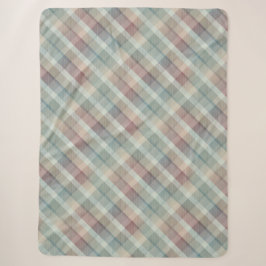 Gemütliches buntes Tartan Sherpa Blanket Sherpadecke