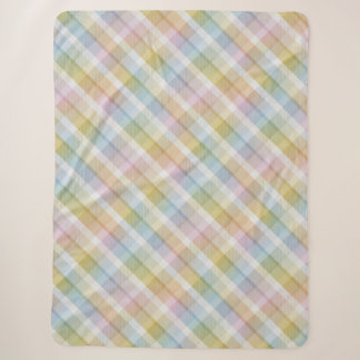 Gemütliches buntes Tartan Sherpa Blanket Sherpadecke
