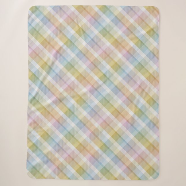 Gemütliches buntes Tartan Sherpa Blanket Sherpadecke (Vorderseite)