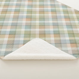 Gemütliches buntes Tartan Sherpa Blanket Sherpadecke