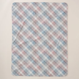 Gemütliches buntes Tartan Sherpa Blanket Sherpadecke