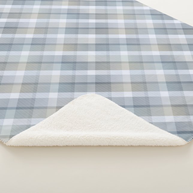 Gemütliches buntes Tartan Sherpa Blanket Sherpadecke (3/4)