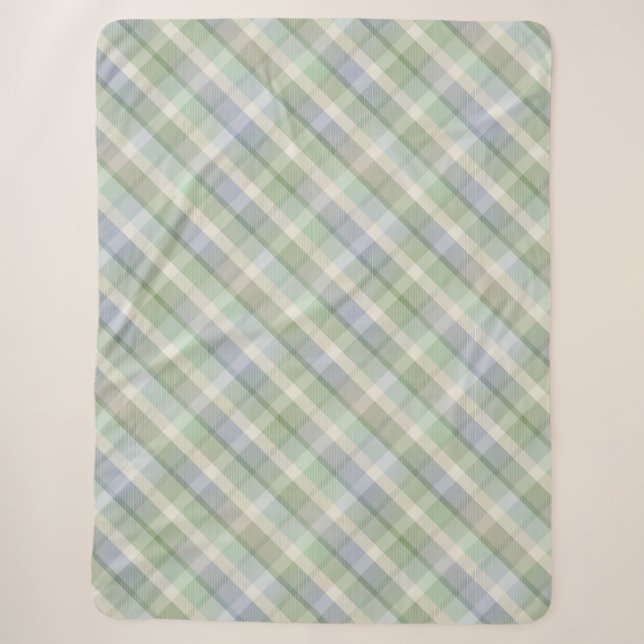 Gemütliches buntes Tartan Sherpa Blanket Sherpadecke (Vorderseite)