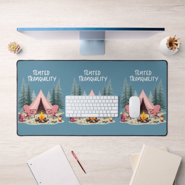 Gemütliches Camping Ästhetisches Glamping Zelt & C Schreibtischunterlage (Büro 1)