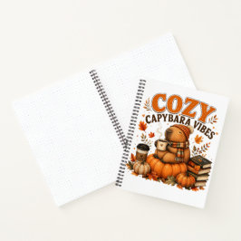 Gemütliches Capybara-Kürbis-Herbst Notizbuch
