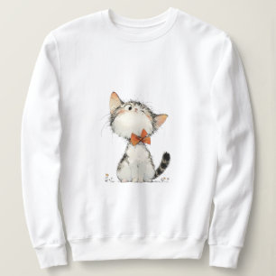 Gemütliches Cat Sweatshirt - purpurer, stilvoller