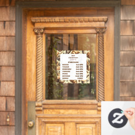 Gemütliches Cottage-Backen Fensteraufkleber