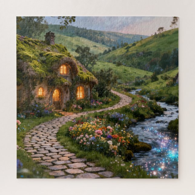 Gemütliches Cottage-Garten-Puzzle (Vertikal)