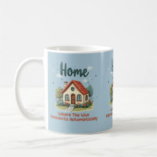 Gemütliches Cottagecore-Heim Whimsical-Haus-Kunst Kaffeetasse