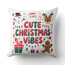 Gemütliches "Cute Christmas Vibes"-Kissen