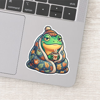 Gemütliches Decken-Frosch-Sticker Aufkleber