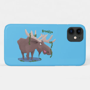 Gemütliches Elch-Cartoon-Illustration Case-Mate iPhone Hülle