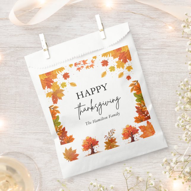 Gemütliches Erntedank-Dinner-Party im Herbst Geschenktütchen (Ausgeschnitten)