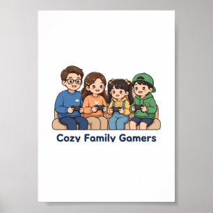 Gemütliches Familien-Gamer-Poster - Gaming-Raum-De Poster