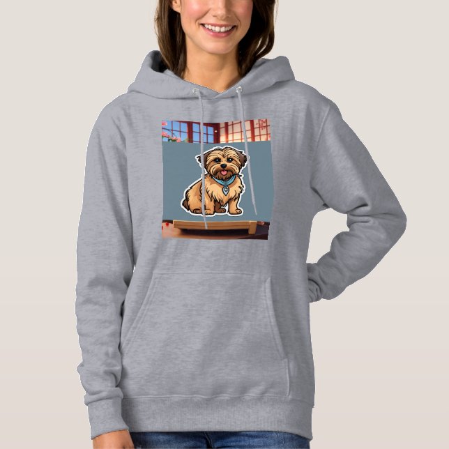 Gemütliches Frauenhaus mit adorable Dog Design" Hoodie (Vorderseite)