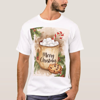 Gemütliches frohes Weihnachtsfest Stechpalmen-Keks T-Shirt