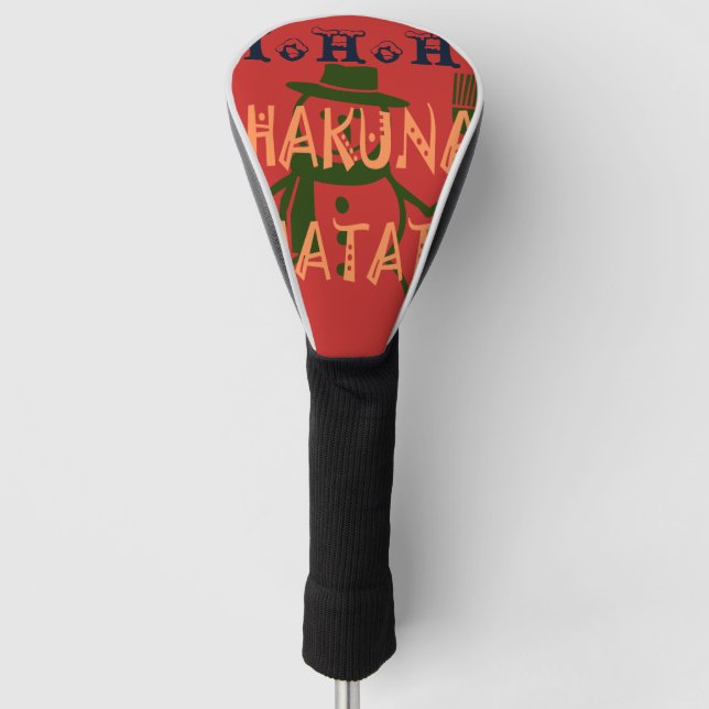 Gemütliches Funny Matata Santa Zeit für Weihnachte Golf Headcover (Vorderseite)