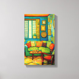 Gemütliches Gemälde im Wohnzimmer Leinwanddruck