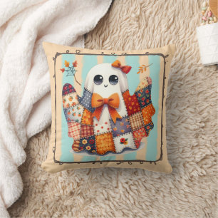 Gemütliches Ghost-Patchwork-Quilt - Halloween & Fa Kissen