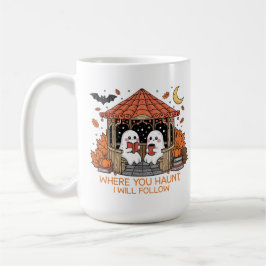 Gemütliches Halloween Ghost Couple Kaffeetasse