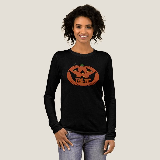 Gemütliches Halloween Tri-Blend Shirt (Volle Vorderseite)