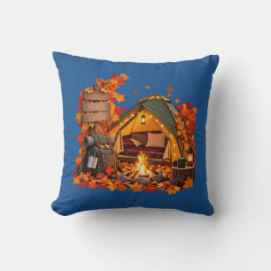 Gemütliches Herbst-Camping-Wurfkissen Kissen