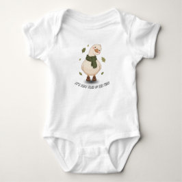 Gemütliches Herbst-Cartoon-Design Baby Strampler