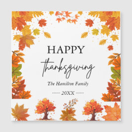 Gemütliches Herbst-Dankesfest-Dinnerparty Magnetkarte