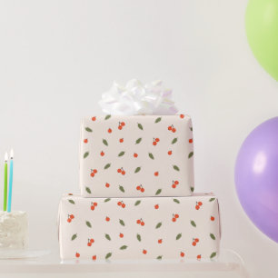 Gemütliches Herbst-Rotbeer- und Blätter-Cream-Must Geschenkpapier