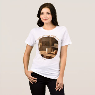 Gemütliches Herbst Zuhause-Leben • Minimalistische Tri-Blend Shirt